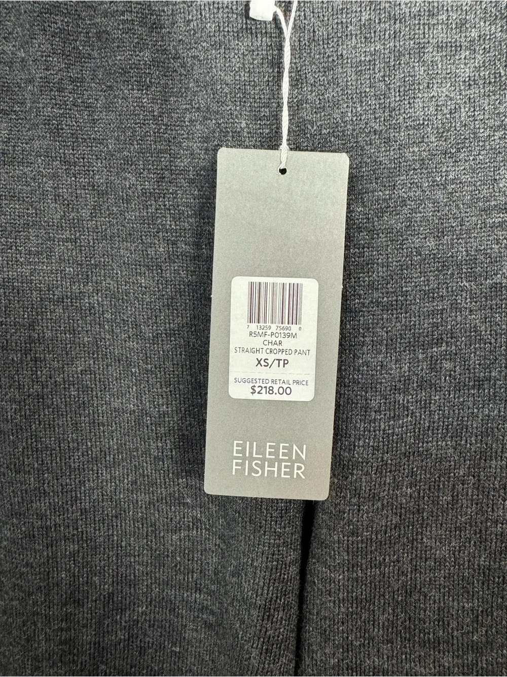 NWT $218 Eileen Fisher Straight Cropped 100% Merino Wool Pants - Picture 6 of 11